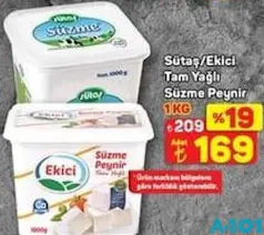 SÜTAŞ/EKİCİ TAM YAĞLI SÜZME PEYNİR 1 KG